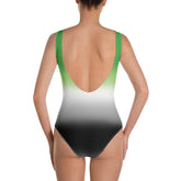 Aromantic Pride Ombre Open-back Swimsuit One-piece Swimsuit PRIDE MODE